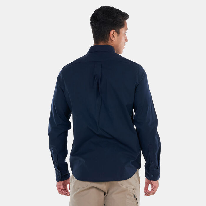 Timberland Men's Solid Poplin Long-Sleeve Shirt Blue image number 1