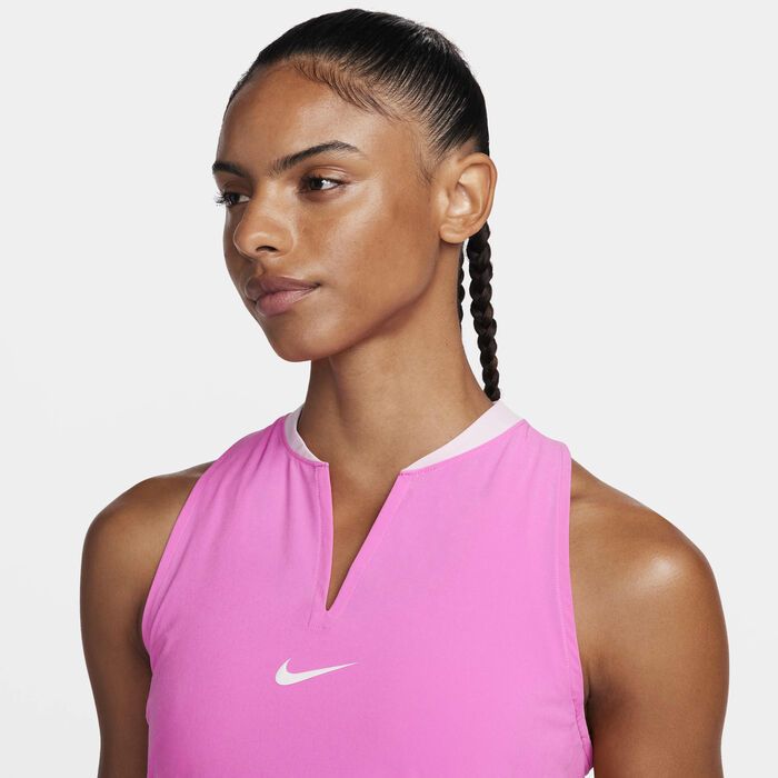 Nike Women's Dri-FIT Advantage Tennis Dress Pink Nike Women's Dri-FIT Advantage Tennis Dress Pink image number 2