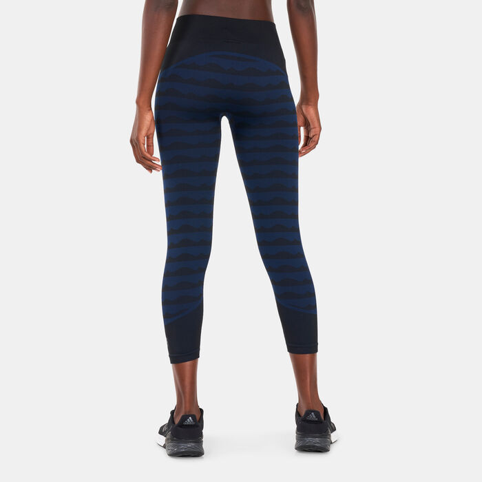 adidas Women's Marikkemo Aeroknit 7/8 Leggings Blue adidas Women's Marikkemo Aeroknit 7/8 Leggings Blue image number 1