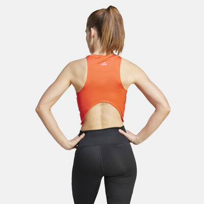 adidas Women's Brand Love Training Logo Print Crop Tank Top Red adidas Women's Brand Love Training Logo Print Crop Tank Top Red