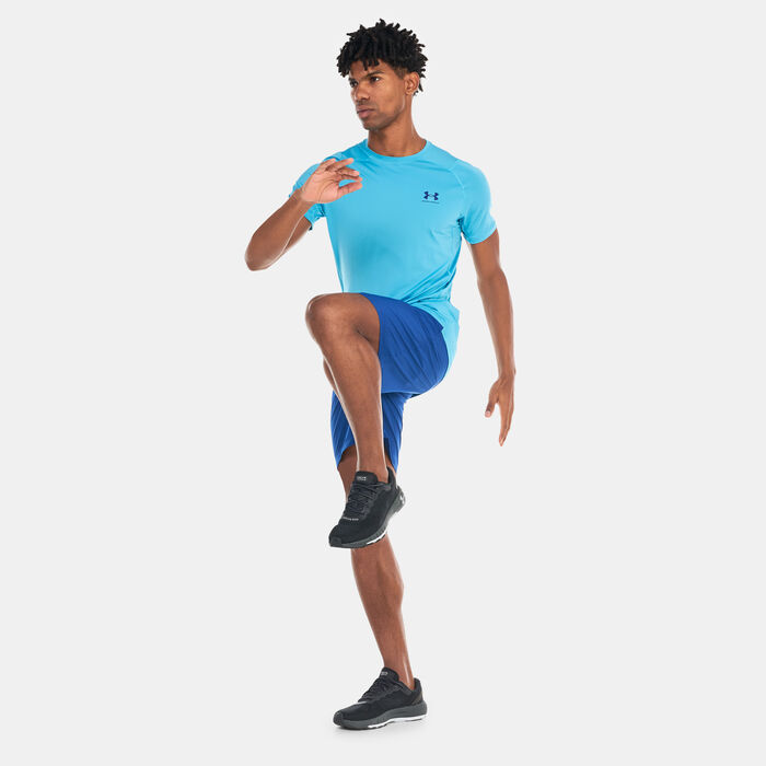 Under Armour Men's HeatGear® Armour Fitted T-Shirt Blue Under Armour Men's HeatGear® Armour Fitted T-Shirt Blue image number 2