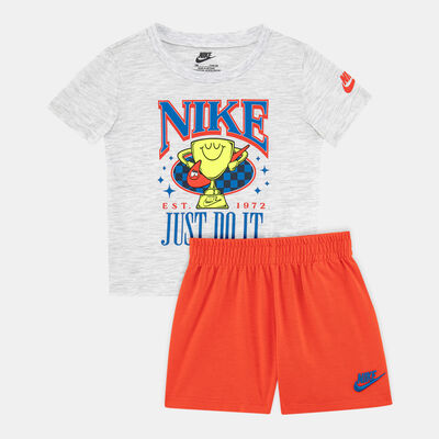 Nike Kids' Sportswear AYG Jersey and Shorts Set Red Nike Kids' Sportswear AYG Jersey and Shorts Set Red
