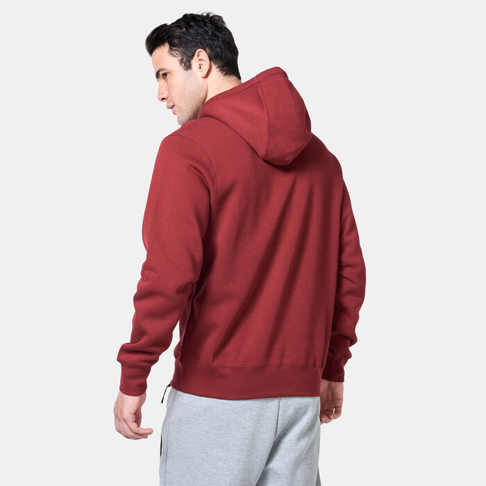 Nike Men's Club Fleece Pullover Hoodie Maroon image number 1