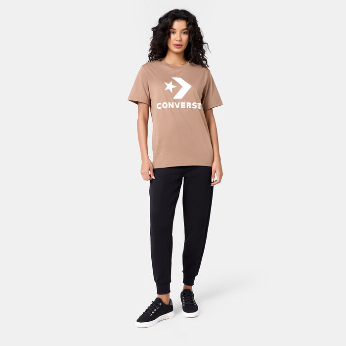 Converse Go-To Star Chevron Logo T-Shirt Brown Converse Go-To Star Chevron Logo T-Shirt Brown image number 2