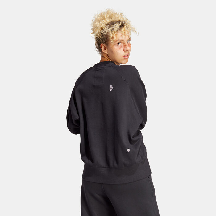 adidas Women's Oversized Crewneck Sweatshirt Black adidas Women's Oversized Crewneck Sweatshirt Black image number 0