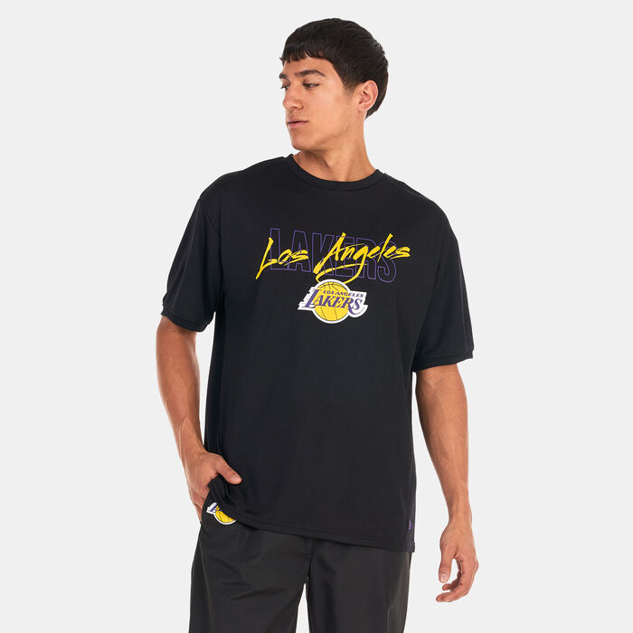 New Era LA Lakers Script T-Shirt Black New Era LA Lakers Script T-Shirt Black image number 0