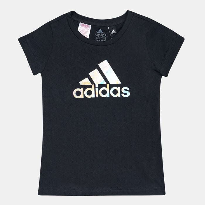 adidas Kids' Dance Metallic Print T-Shirt Black adidas Kids' Dance Metallic Print T-Shirt Black image number 0