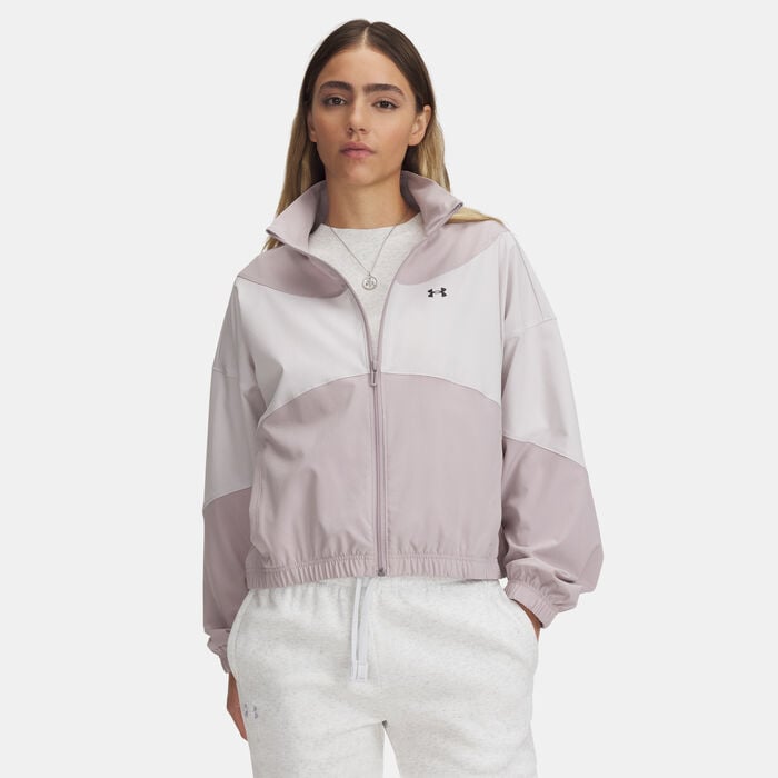 Under Armour Women's Rival Woven Jacket Grey Under Armour Women's Rival Woven Jacket Grey image number 0