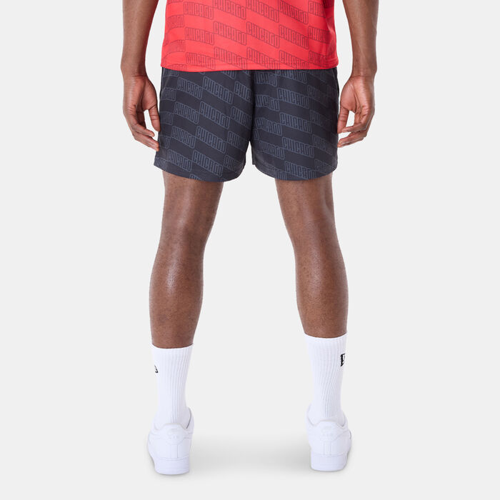 New Era Men's NBA Chicago Bulls All Over Print Shorts Black New Era Men's NBA Chicago Bulls All Over Print Shorts Black image number 1