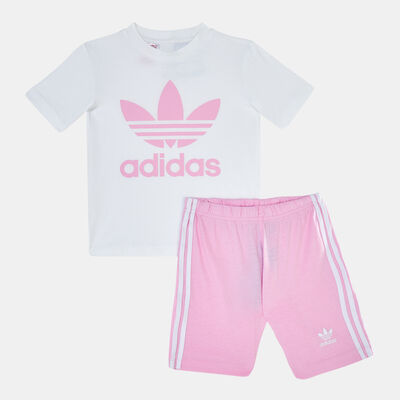 adidas Originals Kids' Trefoil T-Shirt And Shorts Set White