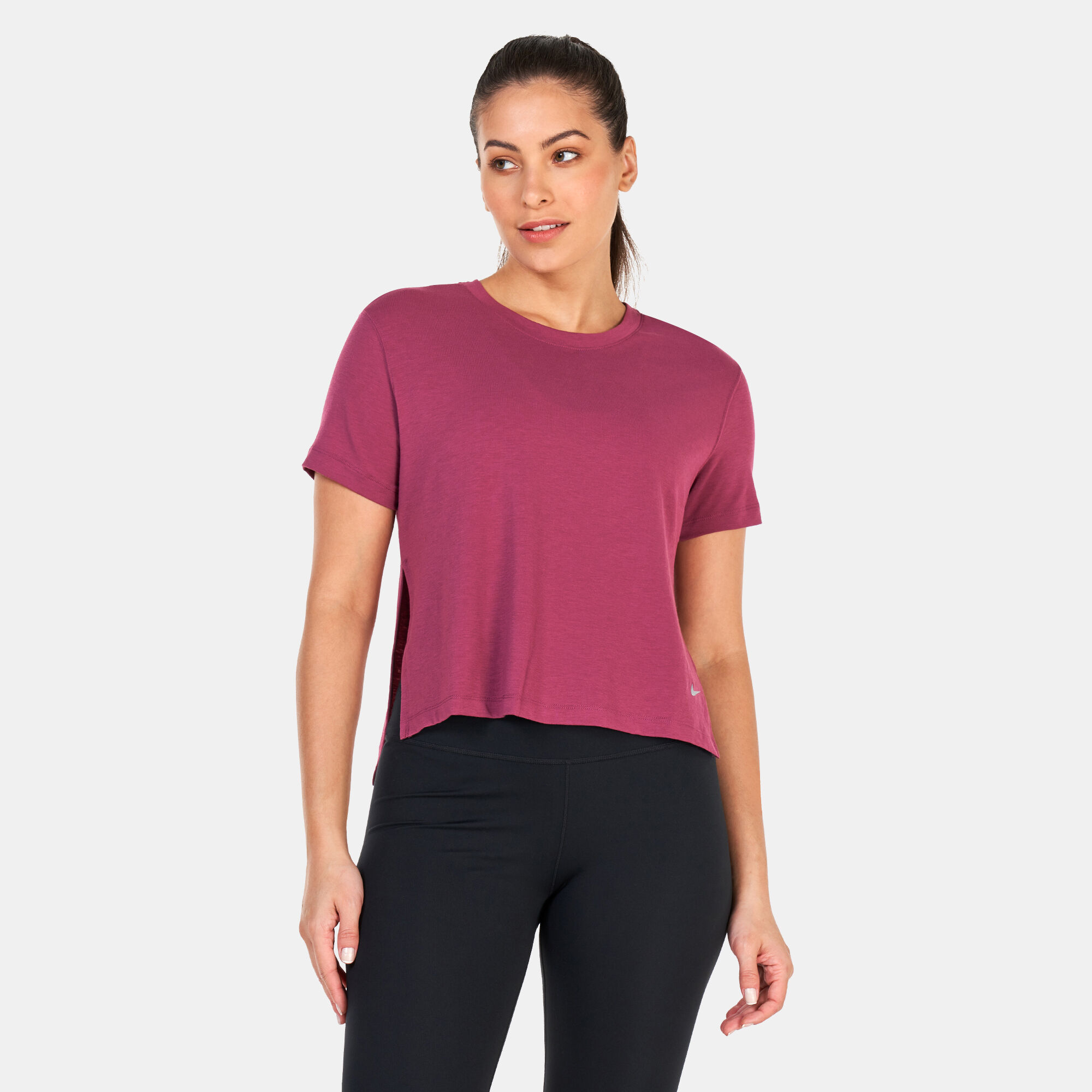 Women s Yoga Dri FIT Training Top Purple Nike in KSA SSS