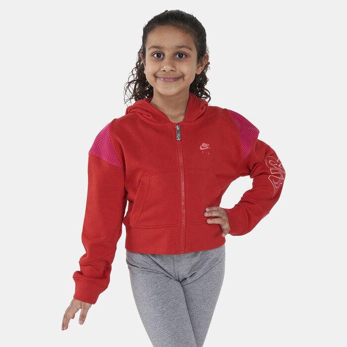 Nike Kids’ Air French Terry Full-Zip Hoodie (Older Kids) Red Nike Kids’ Air French Terry Full-Zip Hoodie (Older Kids) Red image number 0
