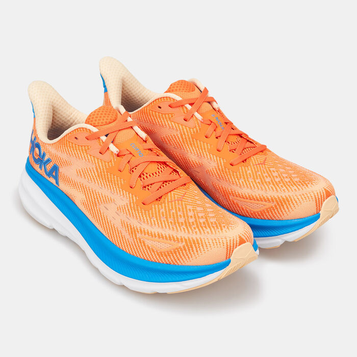 HOKA Men's Clifton 9 Running Shoe Orange HOKA Men's Clifton 9 Running Shoe Orange image number 2