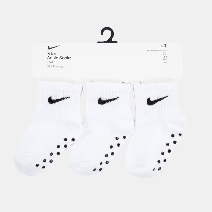 Nike Kids' No-Slip Gripper Ankle Socks (3 Pack) Multi-Color Nike Kids' No-Slip Gripper Ankle Socks (3 Pack) Multi-Color image number 2