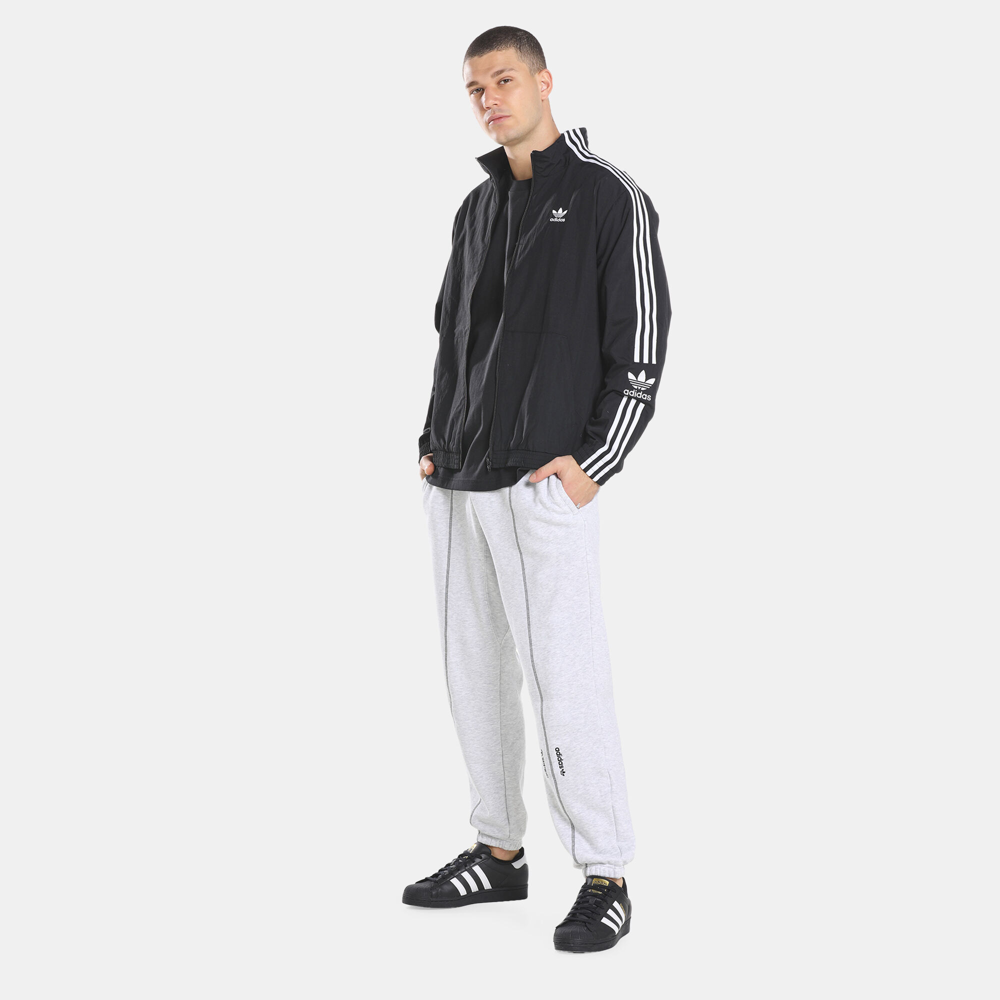 Adidas originals 3-stripes woven lock hot sale up track top