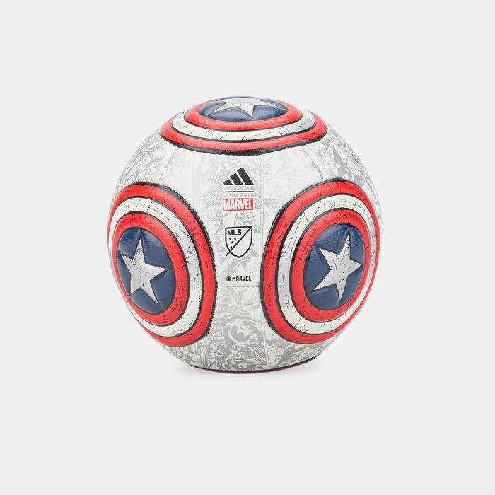adidas MLS Marvel Captain America Mini Football White adidas MLS Marvel Captain America Mini Football White image number 0