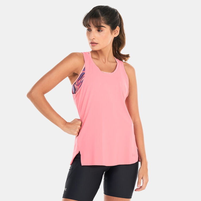 Under Armour Women's UA Iso-Chill Laser Tank Top Pink image number 0