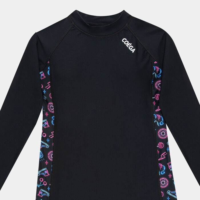 COEGA Kids' Modest 3-Piece Swimsuit Black COEGA Kids' Modest 3-Piece Swimsuit Black image number 1