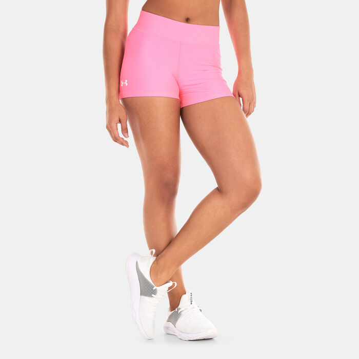 Under Armour Women's HeatGear® Armour Mid-Rise Shorts Pink image number 0