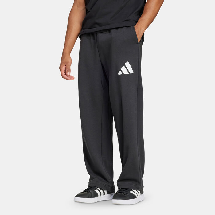 adidas Men's Essentials Logo Wide-Leg Joggers Black image number 0