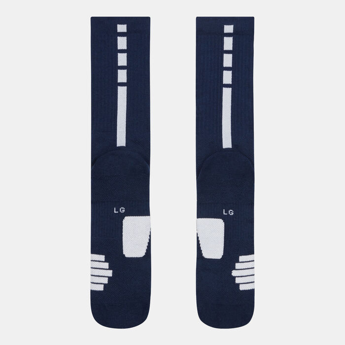 Nike Elite Crew Basketball Socks Blue Nike Elite Crew Basketball Socks Blue image number 4