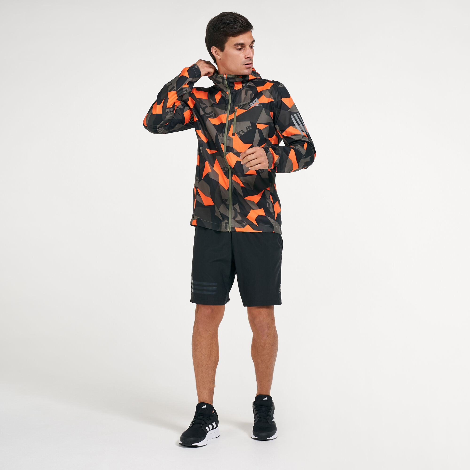 adidas own the run camouflage jacket