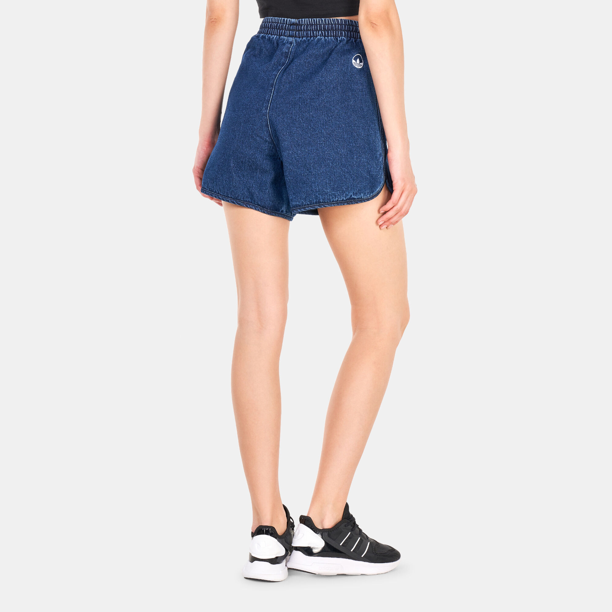 Women s Mid Waist Denim Shorts Blue adidas Originals in KSA SSS