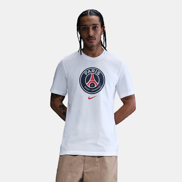 Nike Men's Paris Saint-Germain Crest T-Shirt White image number 0