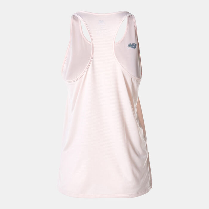 New Balance Women's Performance Running Tank Top Pink image number 1