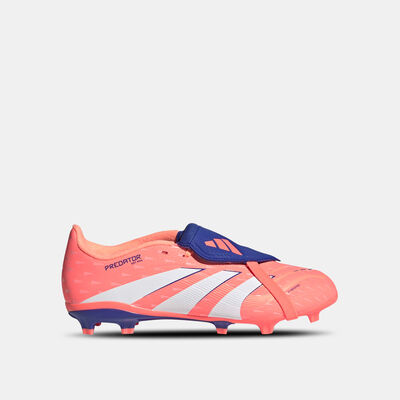 adidas Kids' Predator League Fold-Over Tongue Firm/Multi-Ground Football Shoes Orange