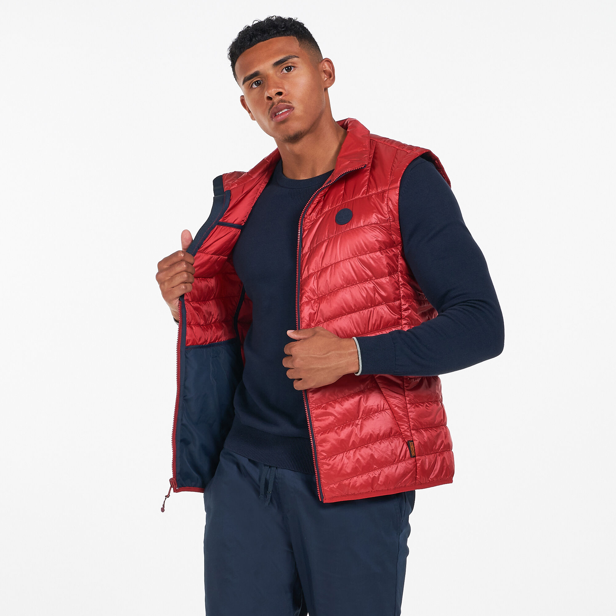 Red discount vest coat