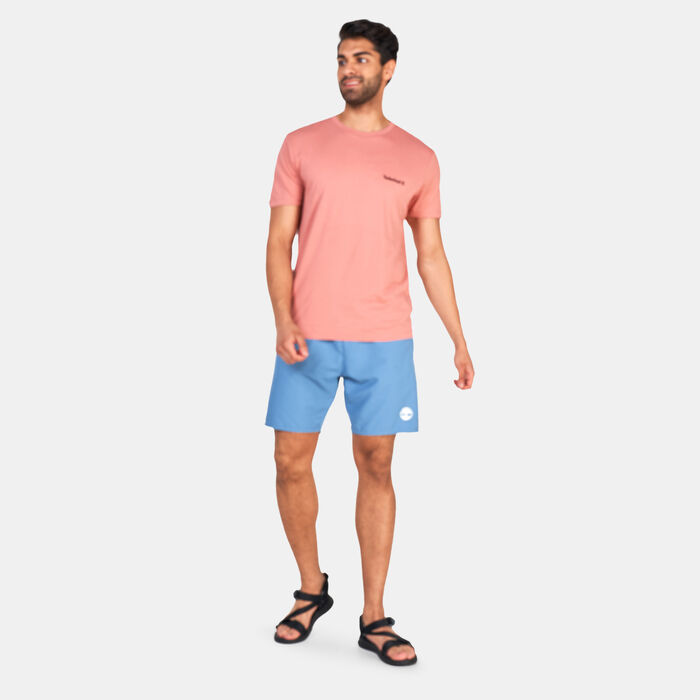 Timberland Men's Small Logo Print Logo T-Shirt Peach image number 2