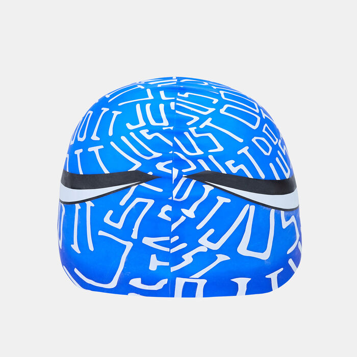 Nike Swim Just Do It Scribble Adult Swimming Cap Blue Nike Swim Just Do It Scribble Adult Swimming Cap Blue image number 1