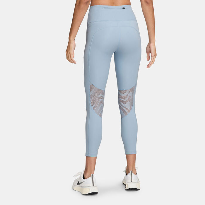 Nike Women's Fast 7/8 Running Leggings Blue Nike Women's Fast 7/8 Running Leggings Blue image number 1
