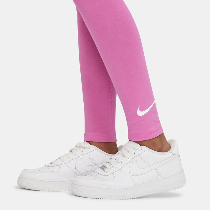 Nike Kids' Sportswear Favourites Swoosh Leggings Pink image number 2