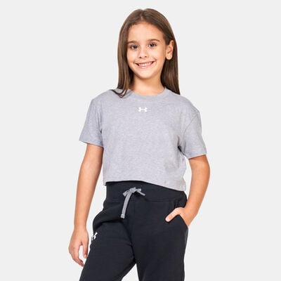 Under Armour Kids' Sportstyle Logo Training Crop Top (Older Kids) Grey Under Armour Kids' Sportstyle Logo Training Crop Top (Older Kids) Grey