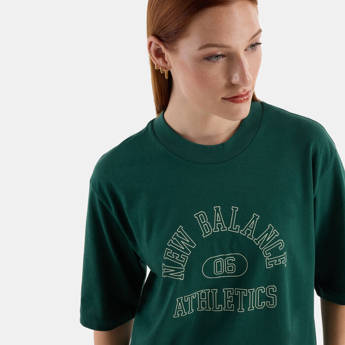 New Balance Women's Graphic Jersey T-Shirt Brown New Balance Women's Graphic Jersey T-Shirt Brown image number 3