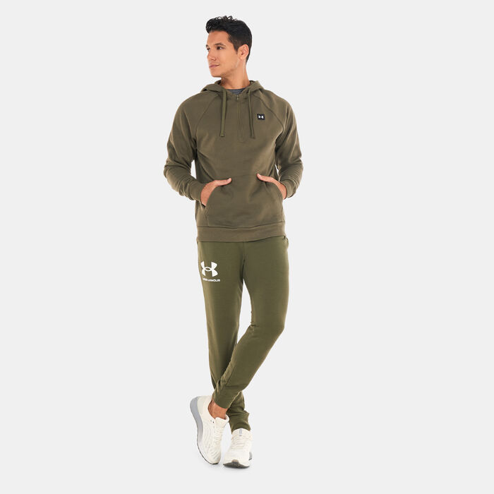 Under Armour Men's UA Rival Fleece 1/2 Zip Hoodie Green Under Armour Men's UA Rival Fleece 1/2 Zip Hoodie Green image number 2