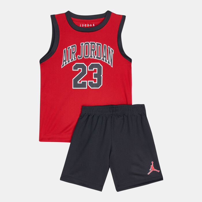 Jordan Kids' Jersey and Shorts Set Black Jordan Kids' Jersey and Shorts Set Black image number 0