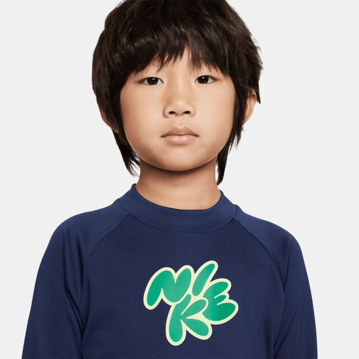 Nike Swim Kids' Logo Hydroguard Swimming T-Shirt Blue Nike Swim Kids' Logo Hydroguard Swimming T-Shirt Blue image number 2