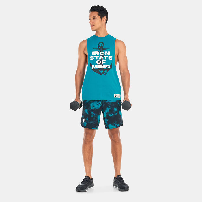 Under Armour Men's Project Rock Iron Muscle Tank Top Green Under Armour Men's Project Rock Iron Muscle Tank Top Green image number 2
