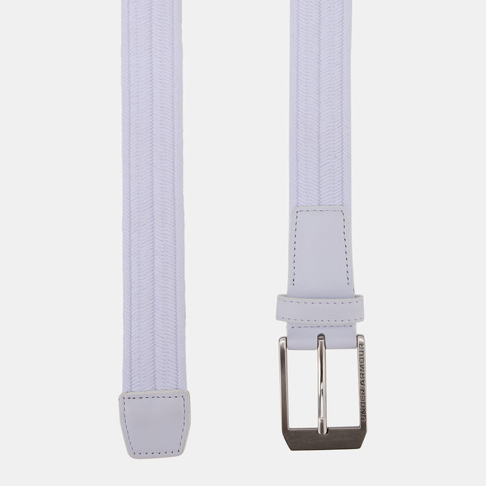 Under Armour Men's UA Braided Golf Belt White Under Armour Men's UA Braided Golf Belt White image number 1
