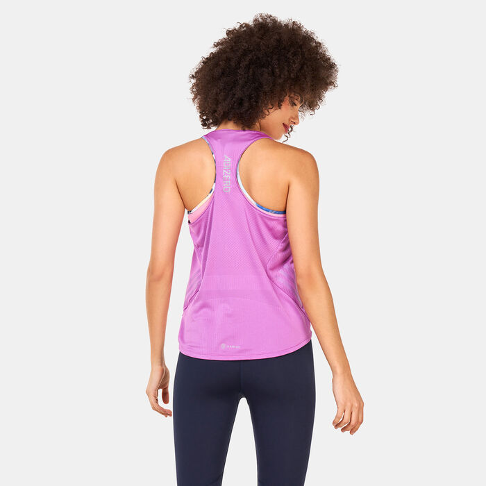 adidas Women's Parley Adizero Run Tank Top Pink adidas Women's Parley Adizero Run Tank Top Pink image number 1