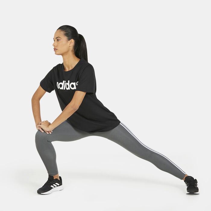 adidas Women's Designed 2 Move 3-Stripes 7/8 Leggings White adidas Women's Designed 2 Move 3-Stripes 7/8 Leggings White image number 2