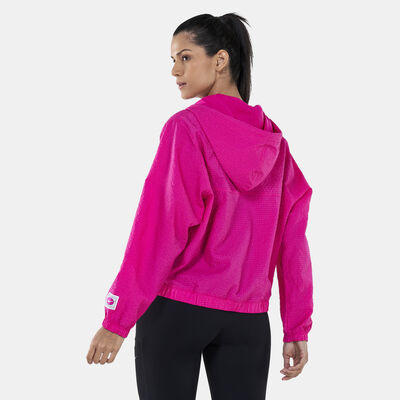 Nike Women's Icon Clash Woven Running Pullover Jacket Pink