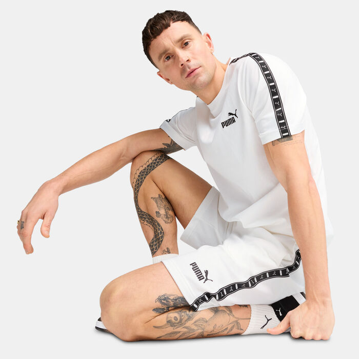 PUMA Men's Essentials+ Tape T-Shirt White PUMA Men's Essentials+ Tape T-Shirt White image number 2