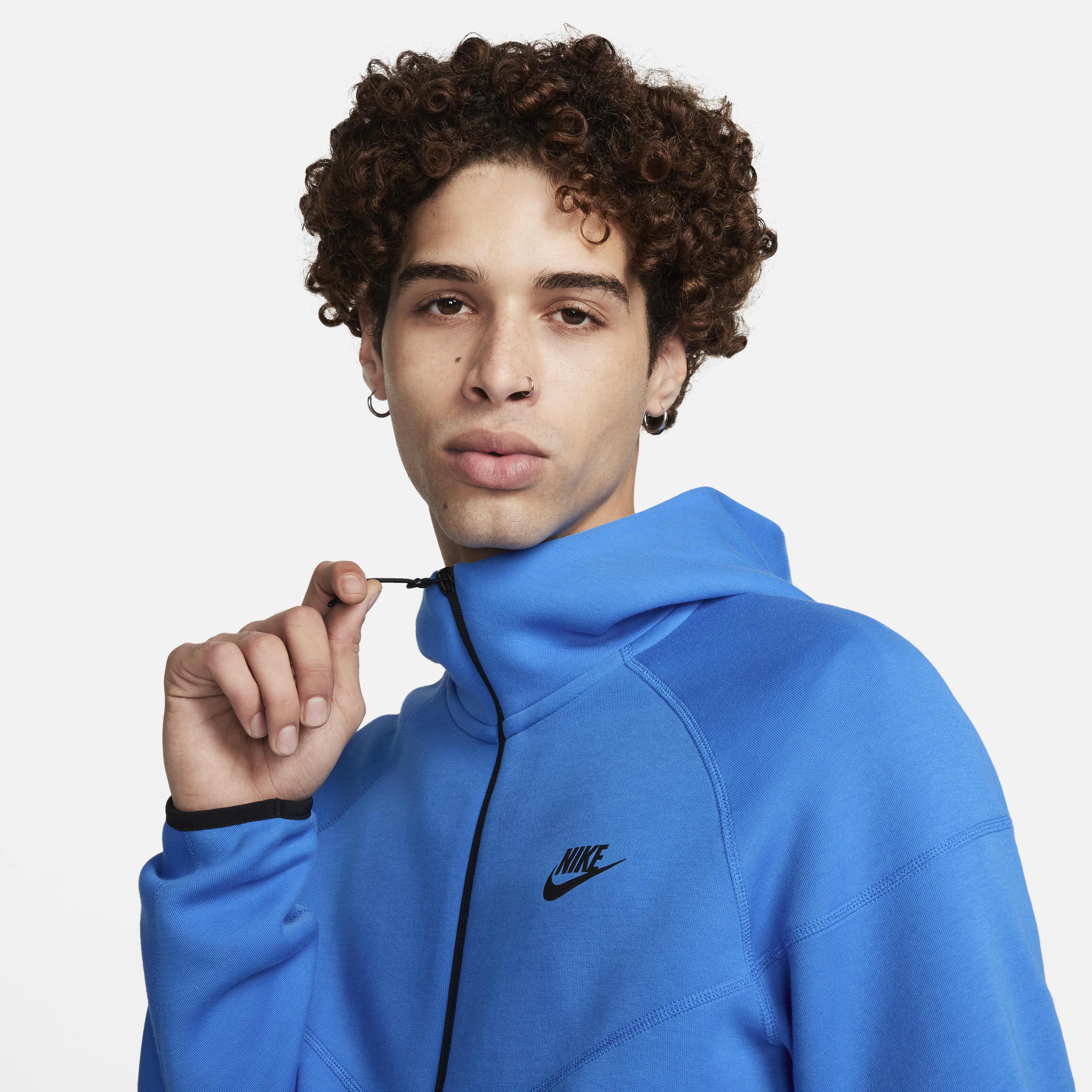 Nike full zip hoodie blue online