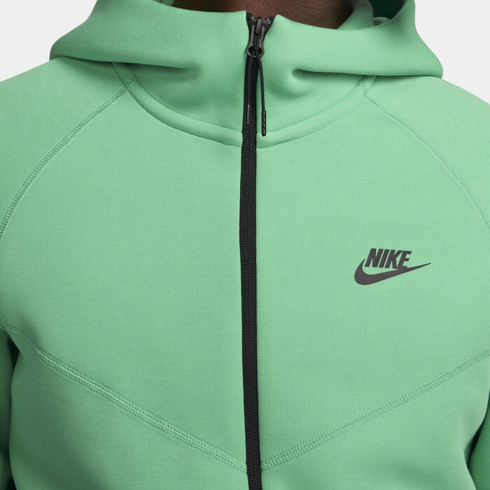 Nike Men's Sportswear Tech Fleece Windrunner Full-Zip Hoodie Green Nike Men's Sportswear Tech Fleece Windrunner Full-Zip Hoodie Green image number 4