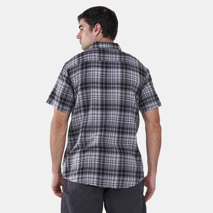 Columbia Men's Under Exposure™ Yarn Dye Short Sleeved Shirt Red Columbia Men's Under Exposure™ Yarn Dye Short Sleeved Shirt Red image number 1