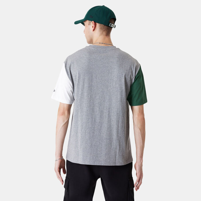 New Era Men's Milwaukee Bucks NBA T-Shirt Grey New Era Men's Milwaukee Bucks NBA T-Shirt Grey image number 1